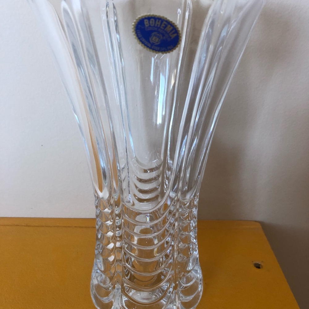 Vase Bohemian White Glass Accents Elegant Vase Collection new